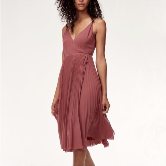 Aritzia Dresses & Skirts - Aritzia Wilfred Mauve Wrap Midi Dress